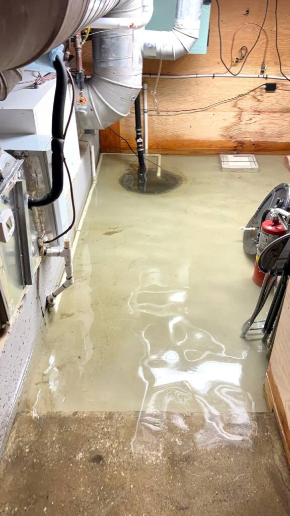 Emergency water shut-off valve being turned off during a home flood in Toronto