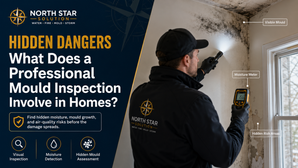 Professional mould inspection in a Toronto home