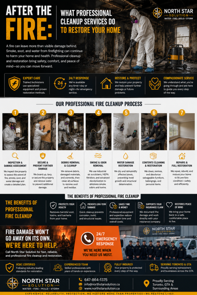 Professional fire damage cleanup and home restoration in Toronto